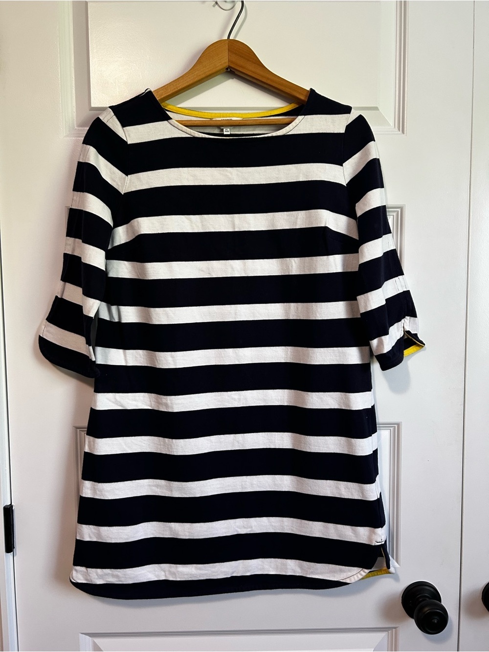 Navy & White Striped 100% Cotton Nautical Tunic Dress or Top Large Petite